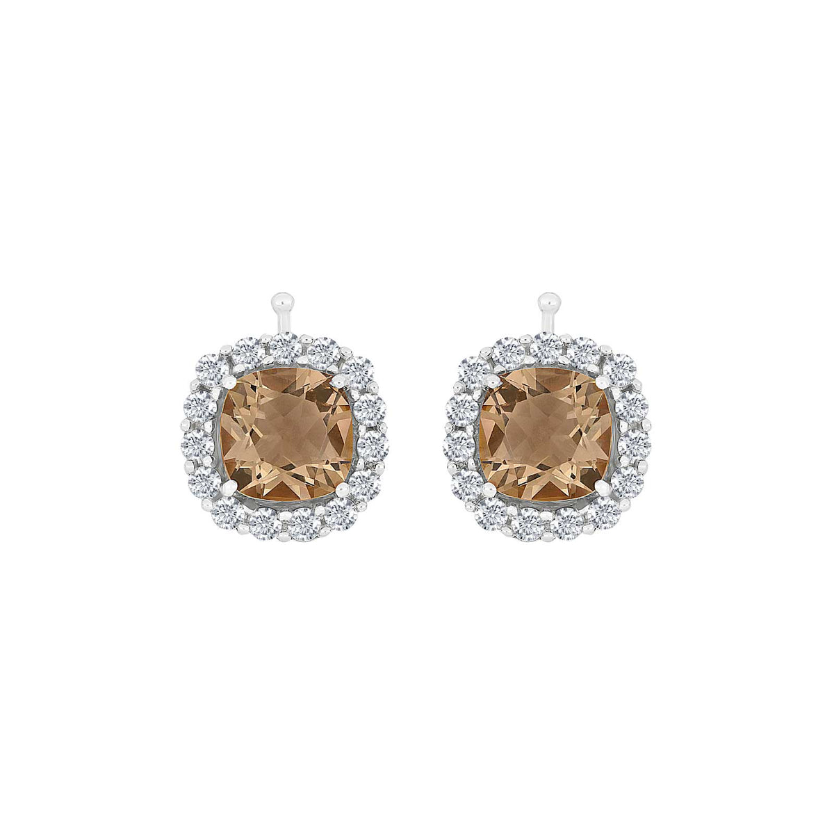 Eleganter Heide Heinzendorff Rosetten-System-Anhänger aus Silber mit grünen und weißen kubischen Zirkonias, 13 × 13 mm