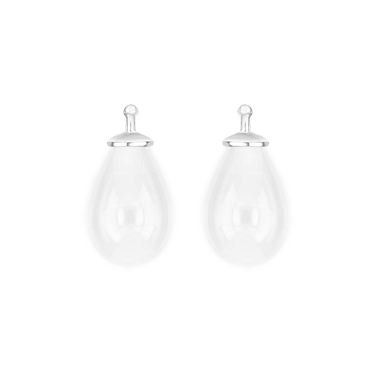 Elegante Tropfenohrringe von Heide Heinzendorff aus Silber mit böhmischem Quarzglas und Quarz – ein stilvolles und zeitloses Schmuckstück aus dem Schmuckzentrum.