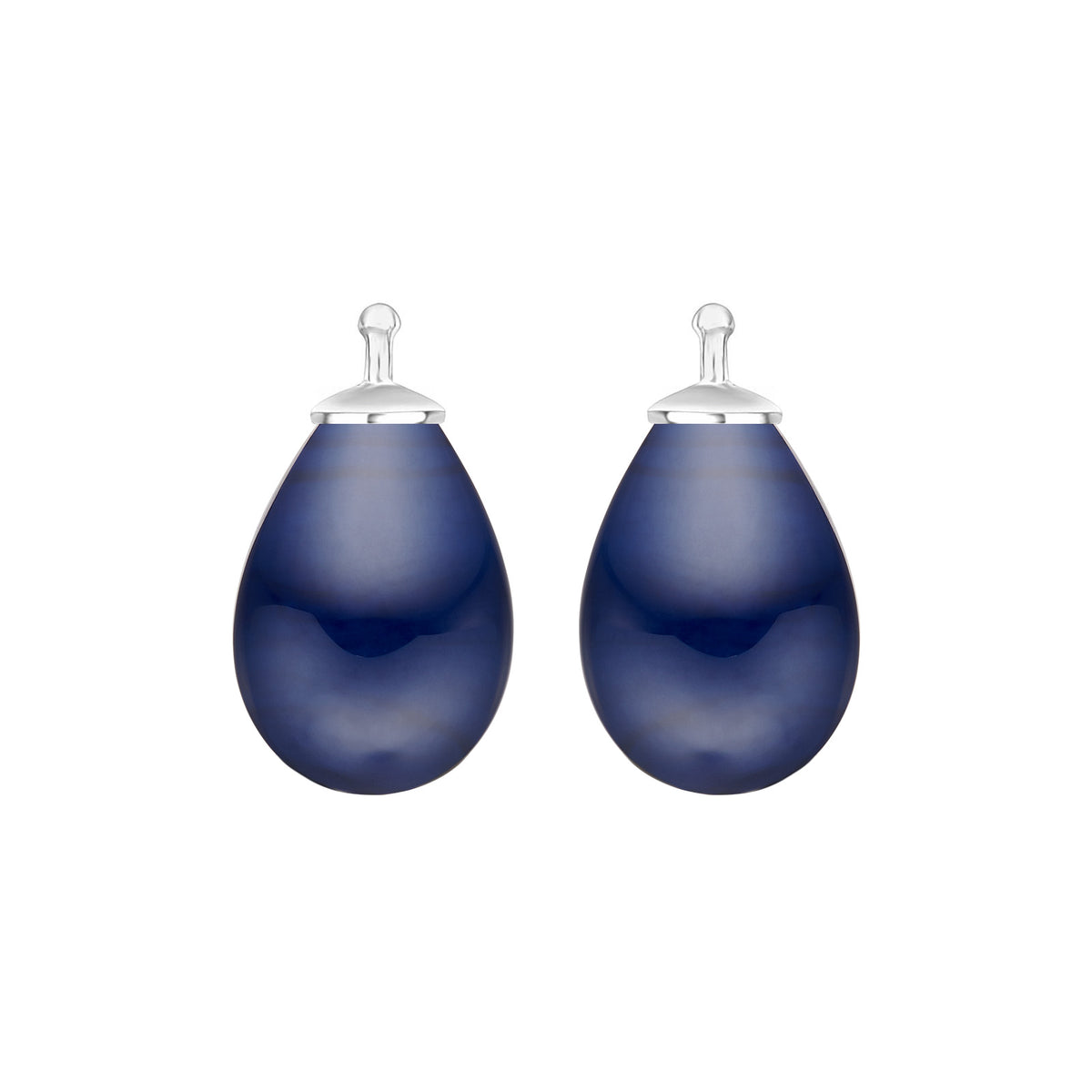 Eleganter Heide Heinzendorff Tropfen-Anhänger aus böhmischem Quarzglas und rhodiniertem Silber mit blauem Quarz – stilvoll und raffiniert bei Schmuckzentrum.