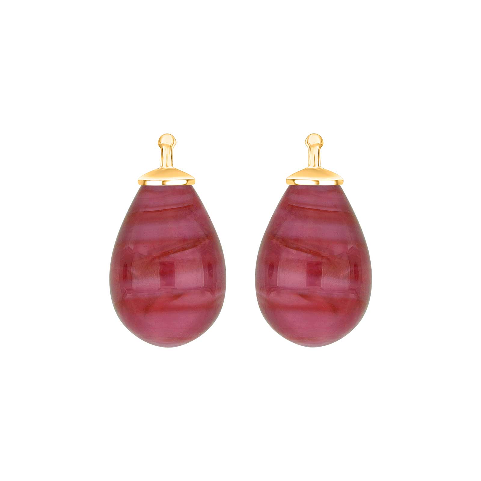Eleganter Heide-Heinzendorff-Tropfenanhänger für Ohrringe aus böhmischem Quarzglas, vergoldetem Silber und edlem Quarz – stilvoller Schmuck vom Schmuckzentrum.
