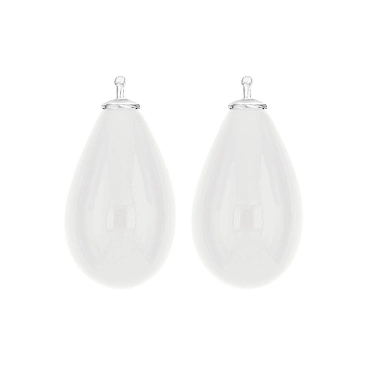 Elegante Tropfenohrringe von Heide Heinzendorff aus böhmischem Quarzglas und klassischem Silber mit funkelndem Quarz – stilvoll und zeitlos.