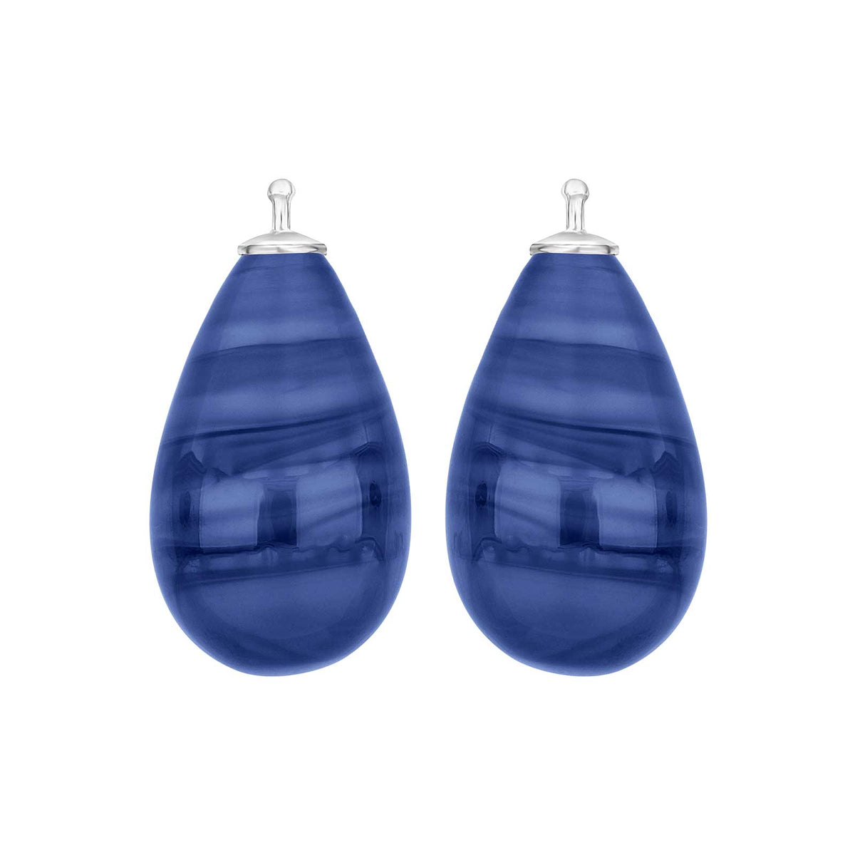 Elegante Tropfen-Ohrringe von Heide Heinzendorff aus rhodiniertem Silber mit weißem böhmischem Quarzglas – ein stilvolles und raffiniertes Schmuckstück.