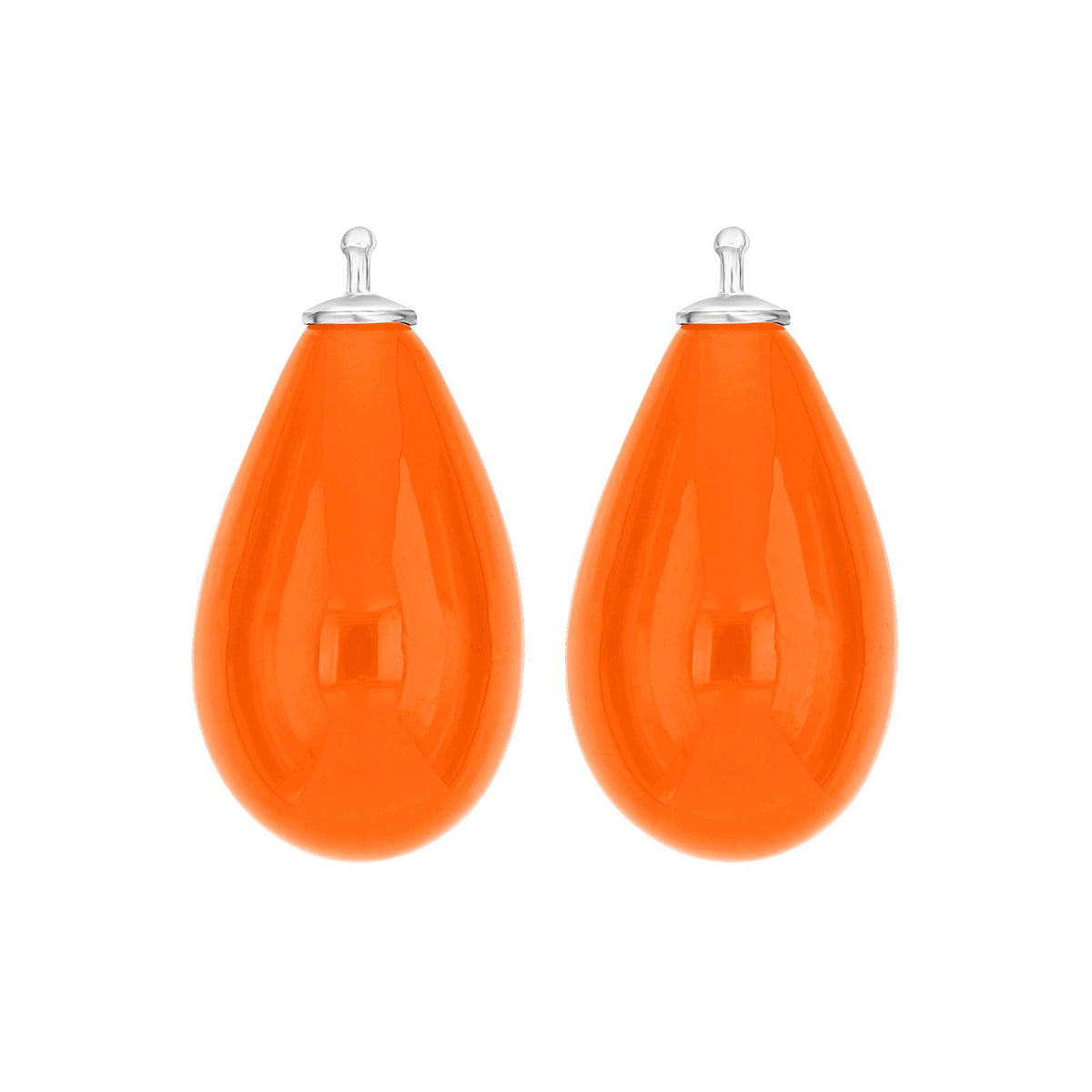 Eleganter Heide-Heinzendorff-Ohrhänger aus böhmischem Quarzglas in stilvoller Tropfenform, aus Silber mit orangefarbenem Quarz – erhältlich im Schmuckzentrum.