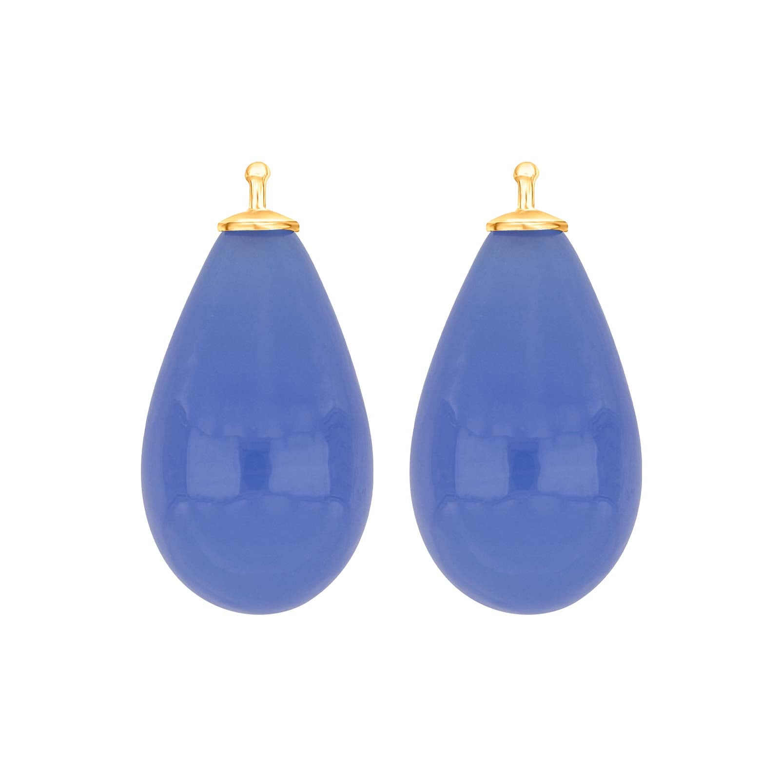 Eleganter Heide Heinzendorff Ohrschmuck-Anhänger aus vergoldetem Silber mit stilvollem Tropfen aus böhmischem Quarzglas und weißem Quarz – exklusiv bei Schmuckzentrum.