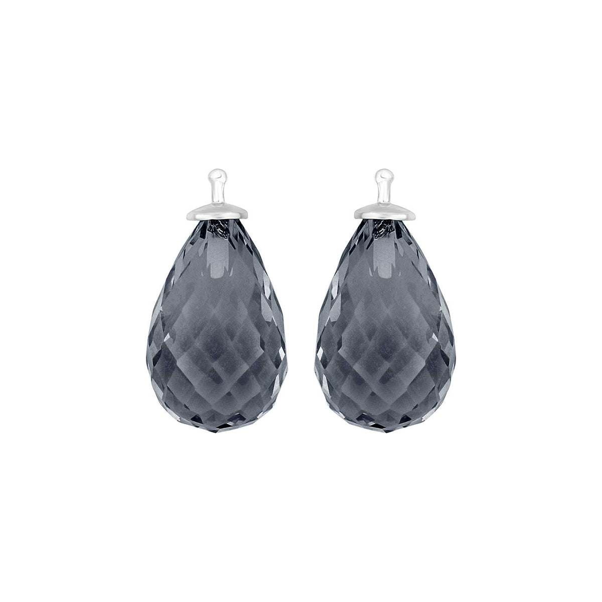 Elegante Heide Heinzendorff Ohrringe aus Quarzglas in rhodiniertem Silber mit facettiertem lila Quarz – stilvoller und raffinierter Schmuck aus dem Schmuckzentrum.