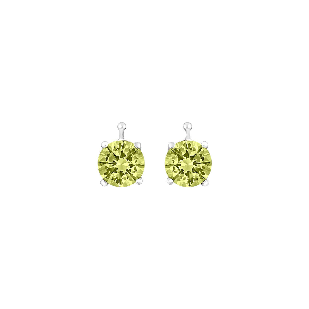 Heide Heinzendorff System-Anhänger für Ohrringe aus Silber mit elegantem, limettengrünem Kristallglasstein und funkelnden Zirkonia