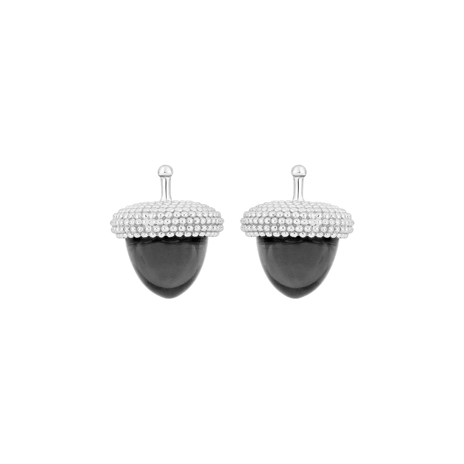 Elegante, eichelförmige Ohrringe von Heide Heinzendorff aus Silber mit raffiniertem Quarzglas – ein stilvolles Schmuckstück aus dem Schmuckzentrum.