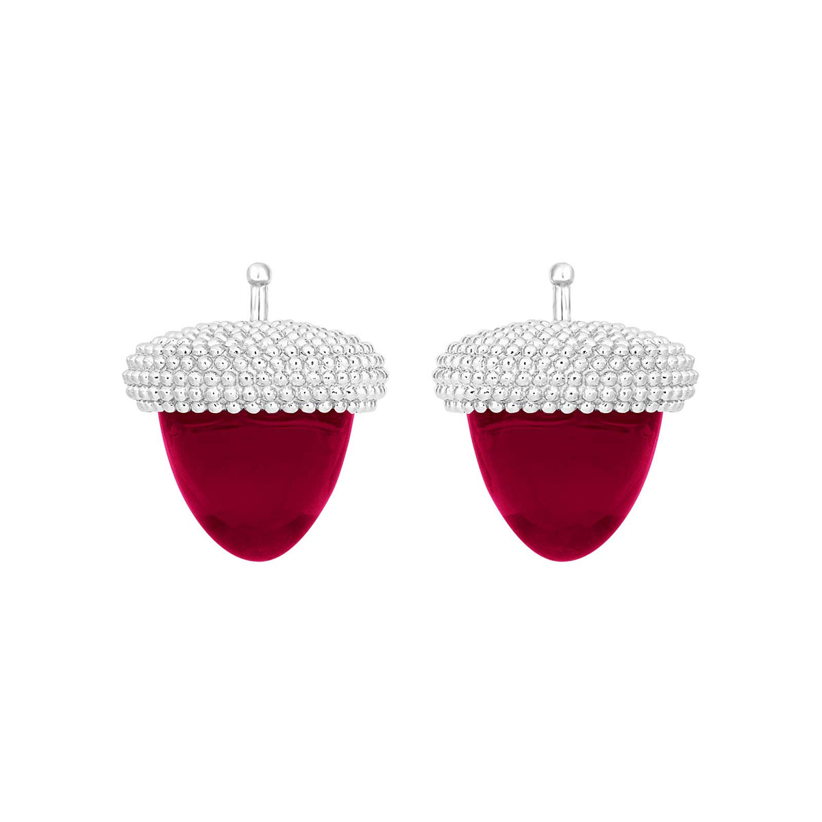 Eleganter, eichelförmiger System-Anhänger von Heide Heinzendorff aus edlem Silber mit raffiniertem blauem Quarzglas – ein stilvolles und zeitloses Schmuckstück.