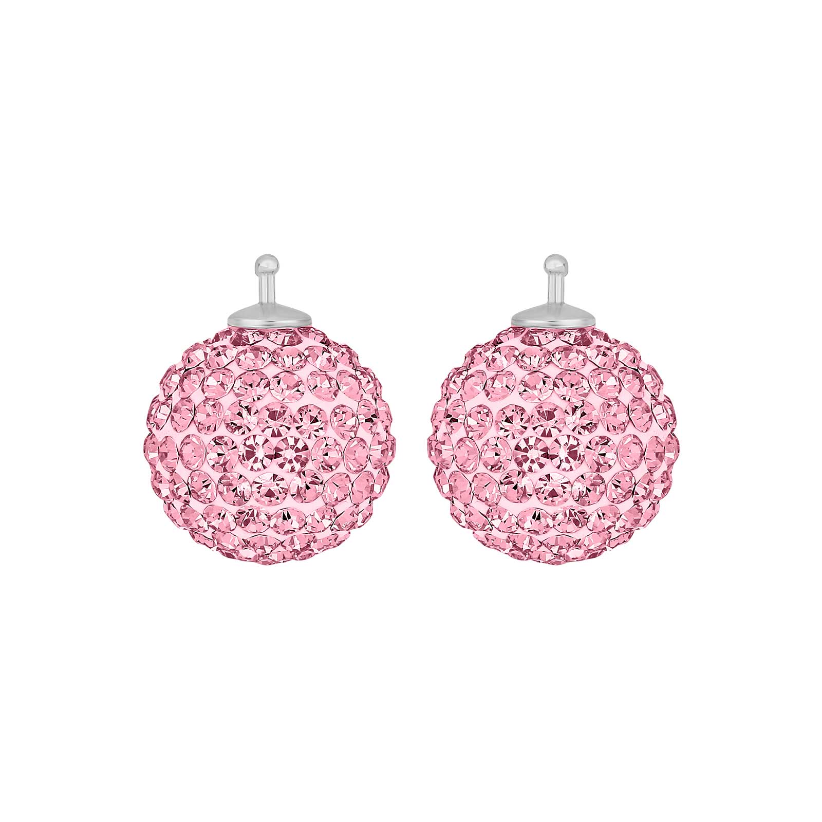 Heide Heinzendorff elegante Pavé-Kugelohrringe aus Silber mit funkelnden weißen Zirkonia, 14 mm