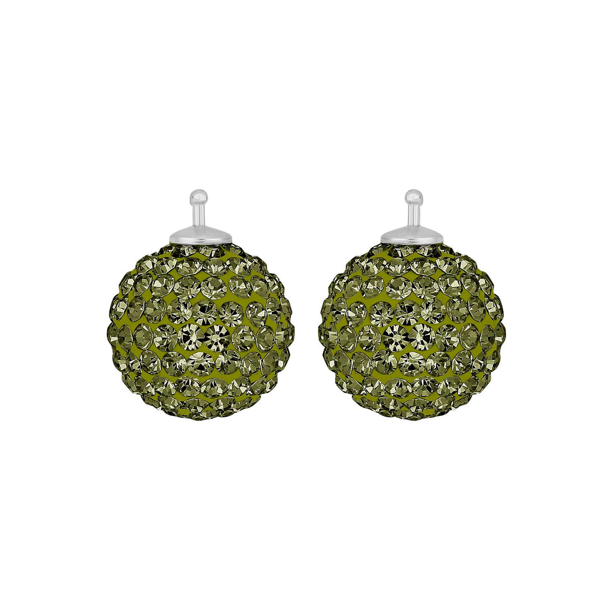 Elegante Heide Heinzendorff Pavé-Kugel-Ohrringe aus Silber mit funkelnden weißen Zirkonia-Steinen, 14 x 14 mm – stilvoller Schmuck vom Schmuckzentrum.