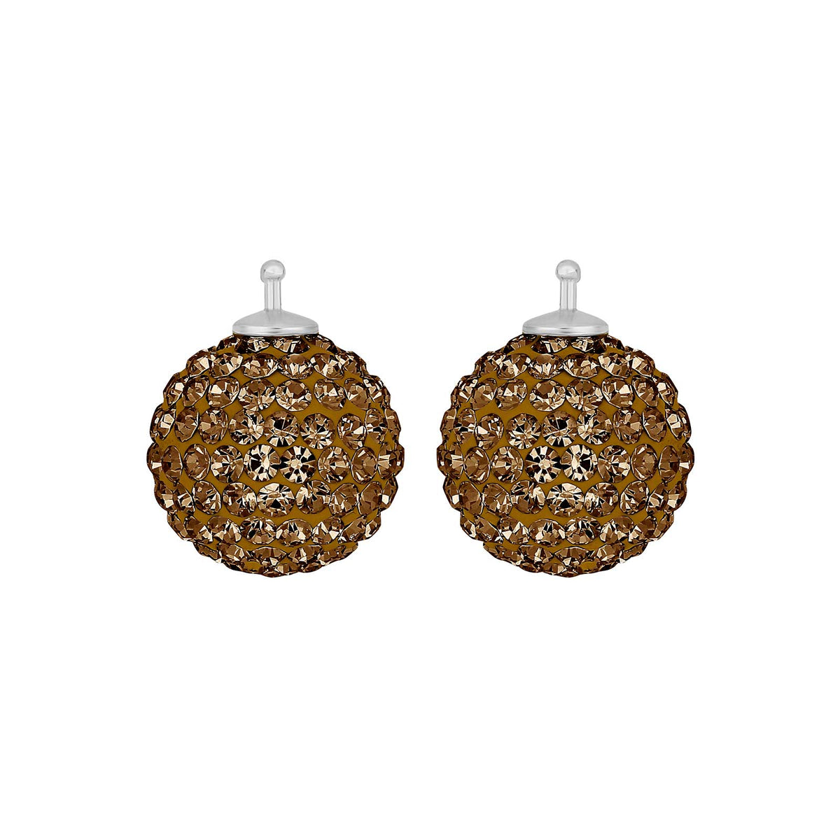 Elegante Heide Heinzendorff Pavé-Kugel mit Haken aus Silber und weißen kubischen Zirkonia, 14 mm