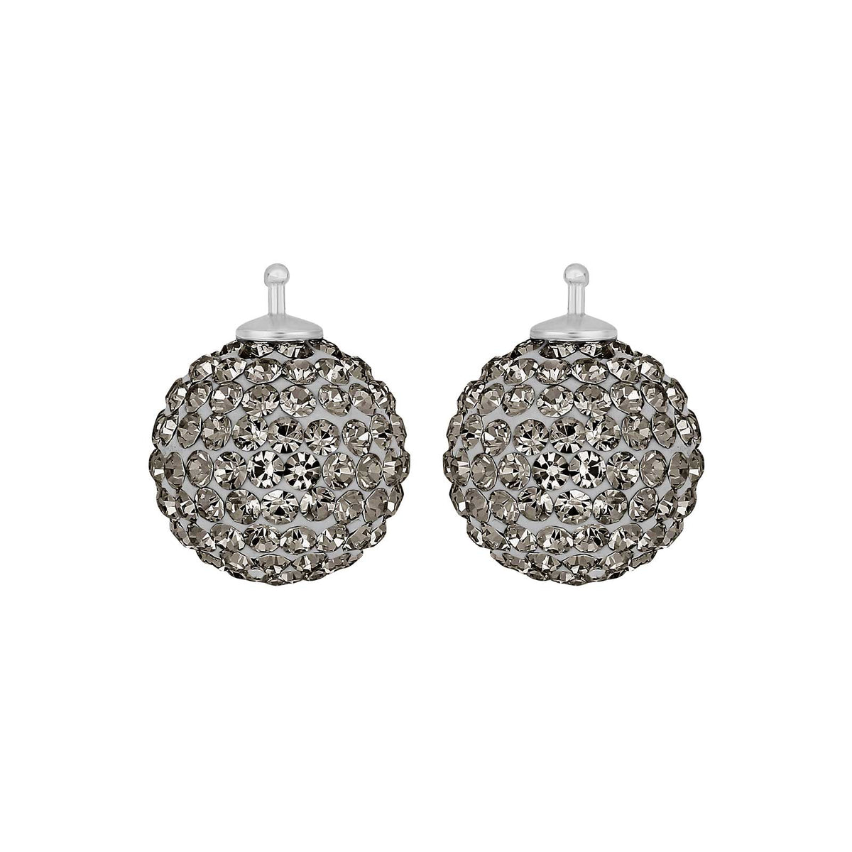 Elegante Heide Heinzendorff Pavé-Kugelohrringe aus Silber mit funkelnden Zirkonia und stilvollem, kugelförmigem Design