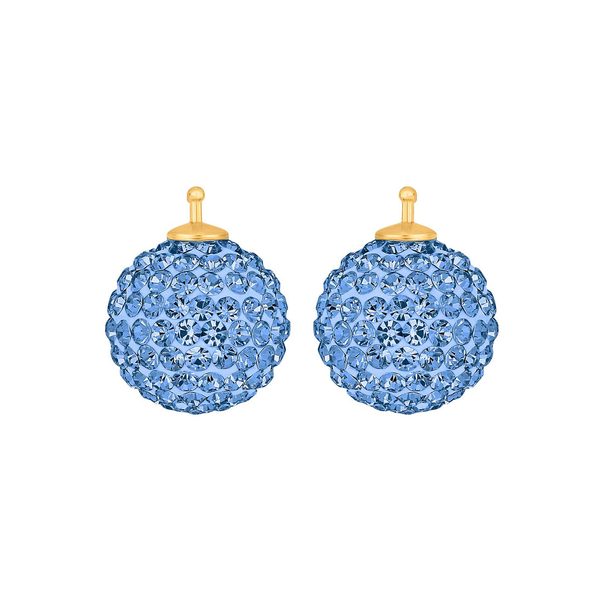 Elegante Heide Heinzendorff Pavé-Kugelohrringe aus vergoldetem Silber mit funkelnden weißen Zirkonia
