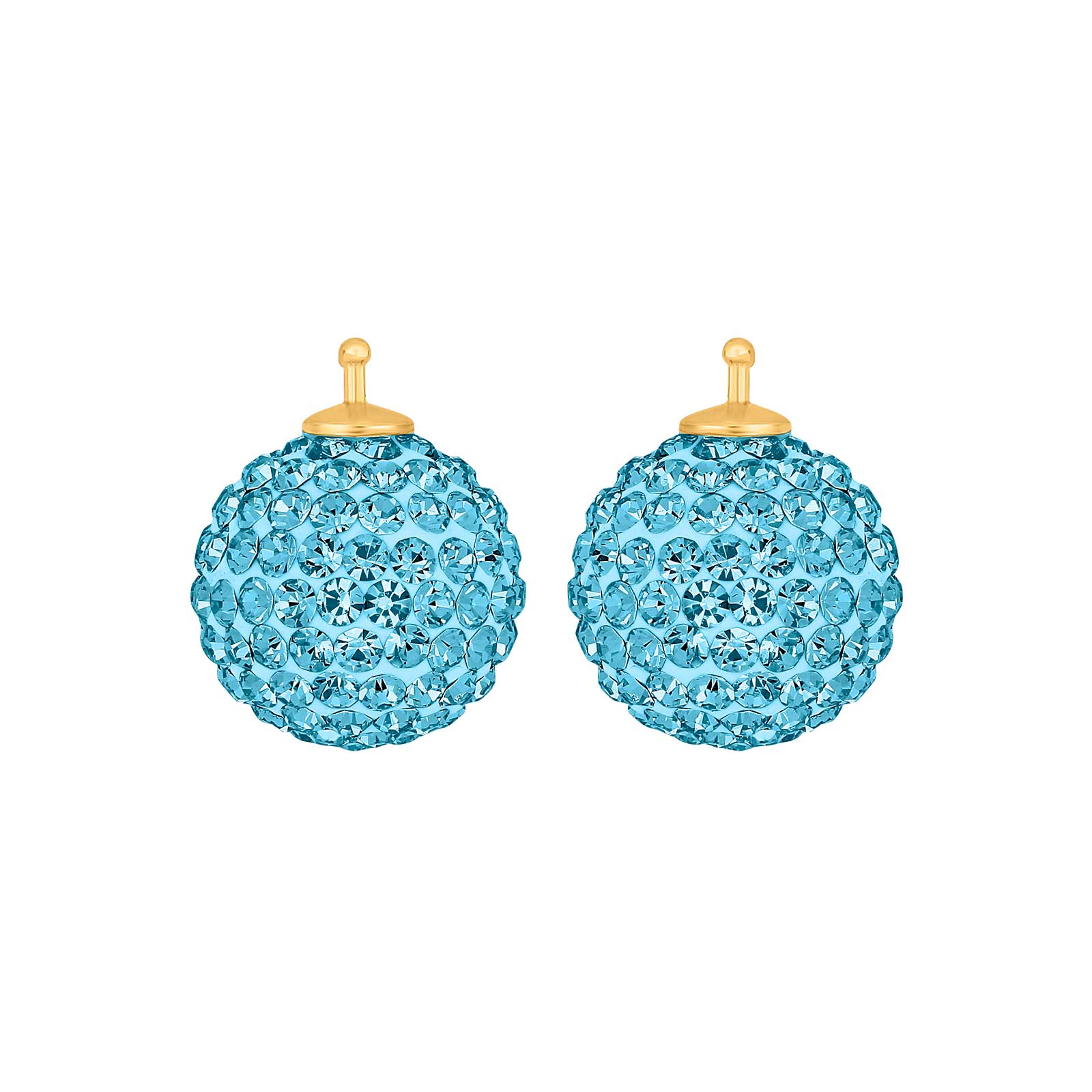Heide Heinzendorff Pavé-Kugel-Ohrringe aus vergoldetem Silber mit weißen Zirkonia, 14 mm – elegant und stilvoll im Schmuckzentrum.