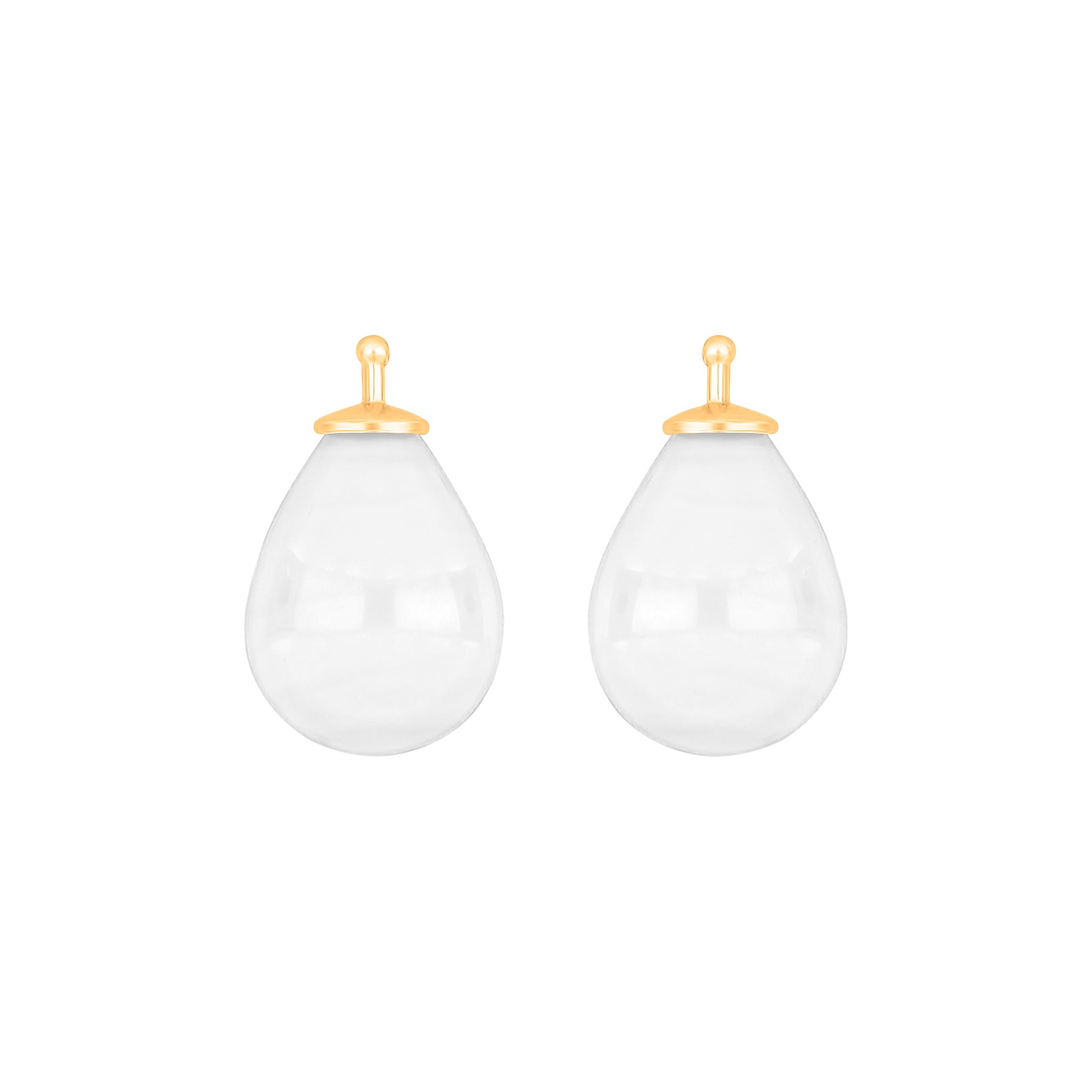 Eleganter Heide-Heinzendorff-Tropfenanhänger aus böhmischem Quarzglas und vergoldetem Silber mit Quarzdetail