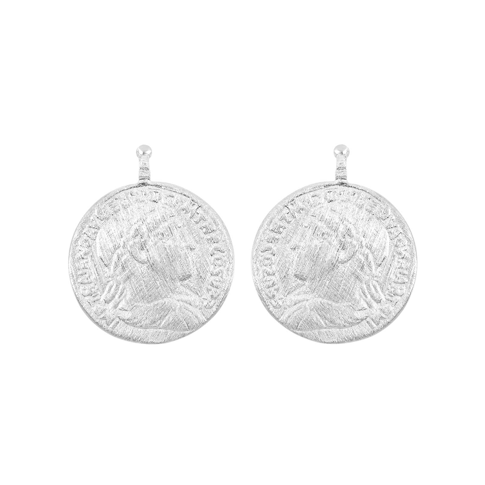 Elegantes Heide Heinzendorff Münzsystem-Anhängerpaar aus Silber, 16 x 16 mm – stilvoll und zeitlos.