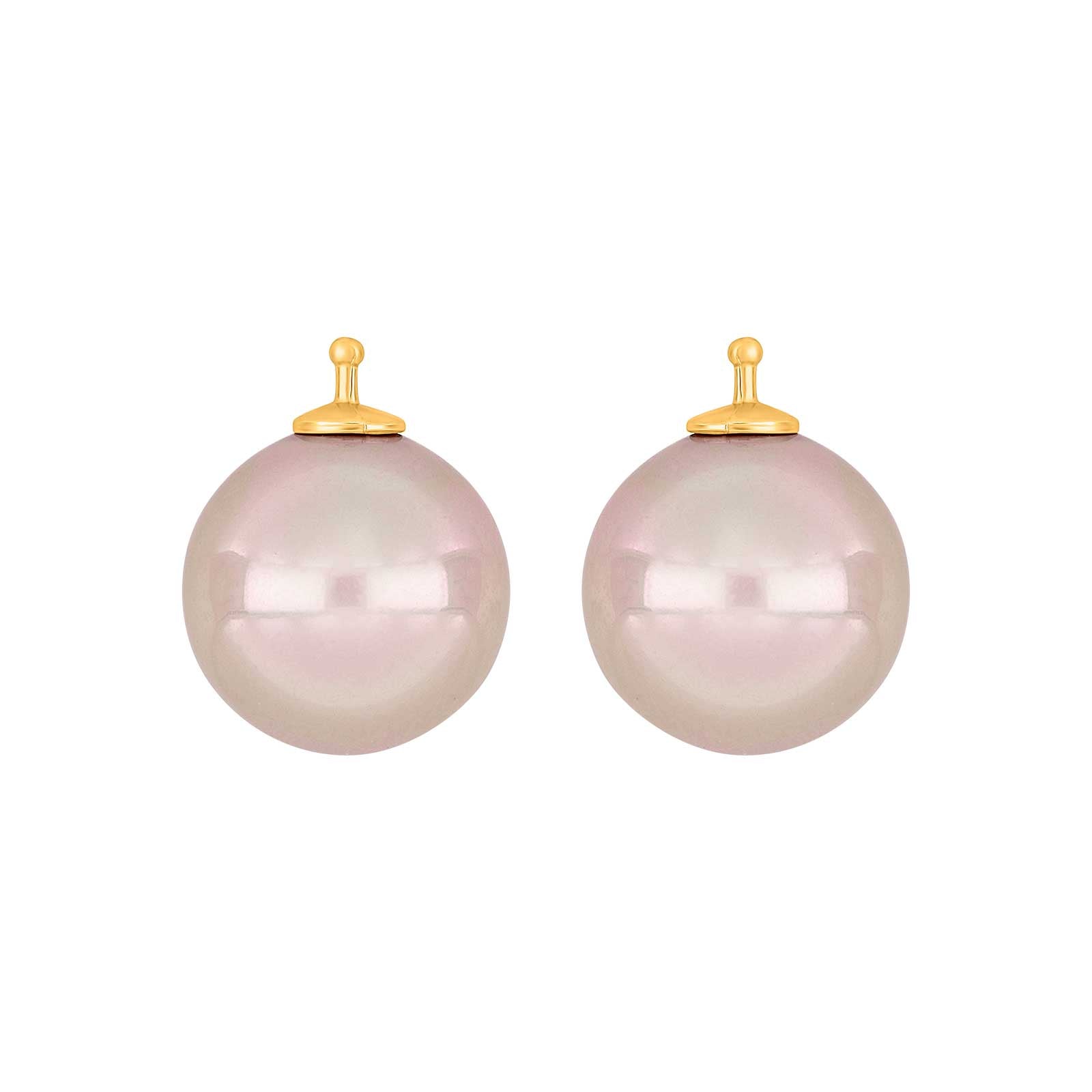 Elegante Heide Heinzendorff Mallorca-Ohrringe aus vergoldetem Silber mit weißen Perlen, 14 x 14 mm – stilvoll präsentiert von Schmuckzentrum