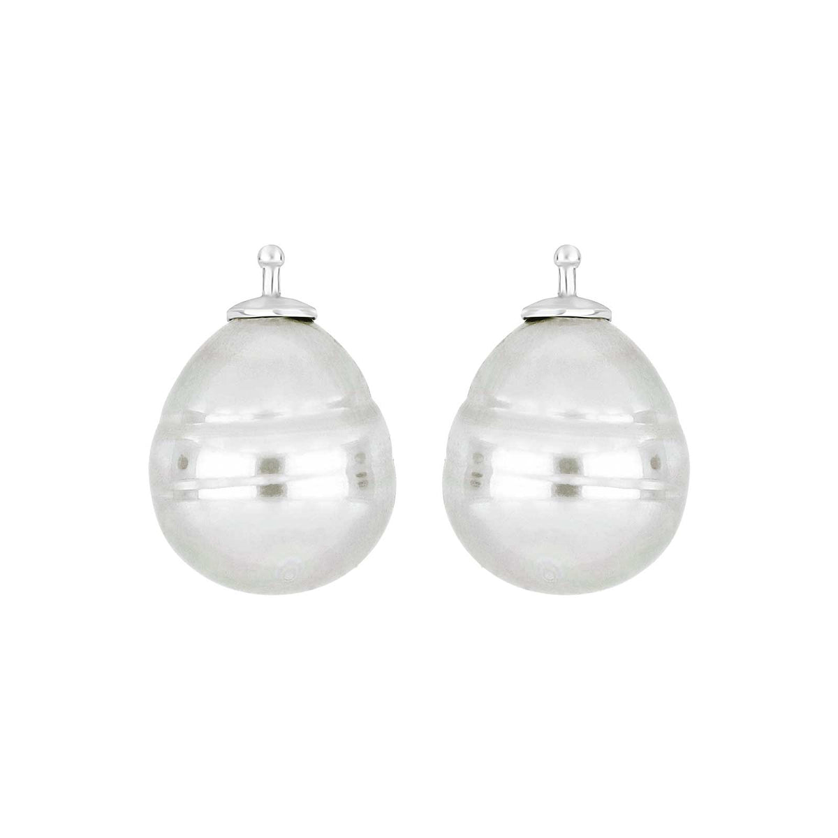 Elegante Heide Heinzendorff Mallorca-Ohrringe aus Silber mit barocken Perlen