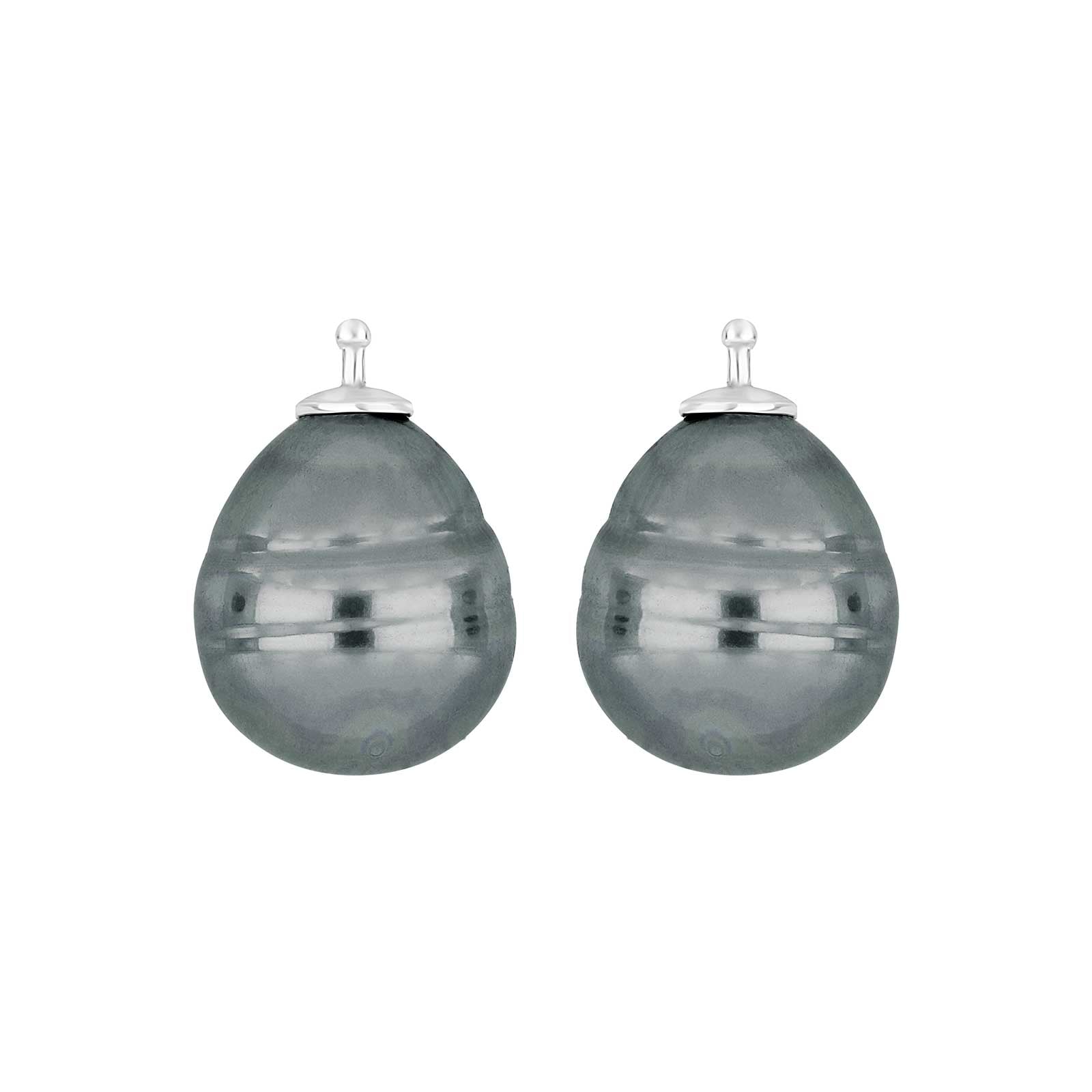 Elegante Heide Heinzendorff Mallorca Perlenohrringe aus Silber mit einer weißen Barockperle