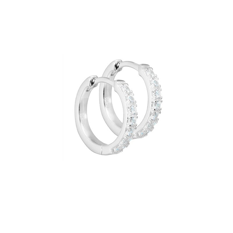Aqua Dulce - Darling Hoop 15mm Sølv m. Zirkonia