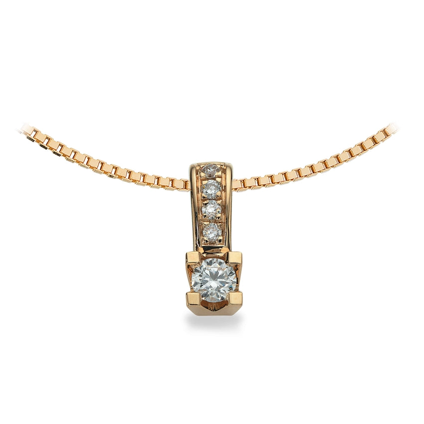 Kleopatra Queen Anhänger in 14kt. Gold 0,07-0,12ct. Diamanten