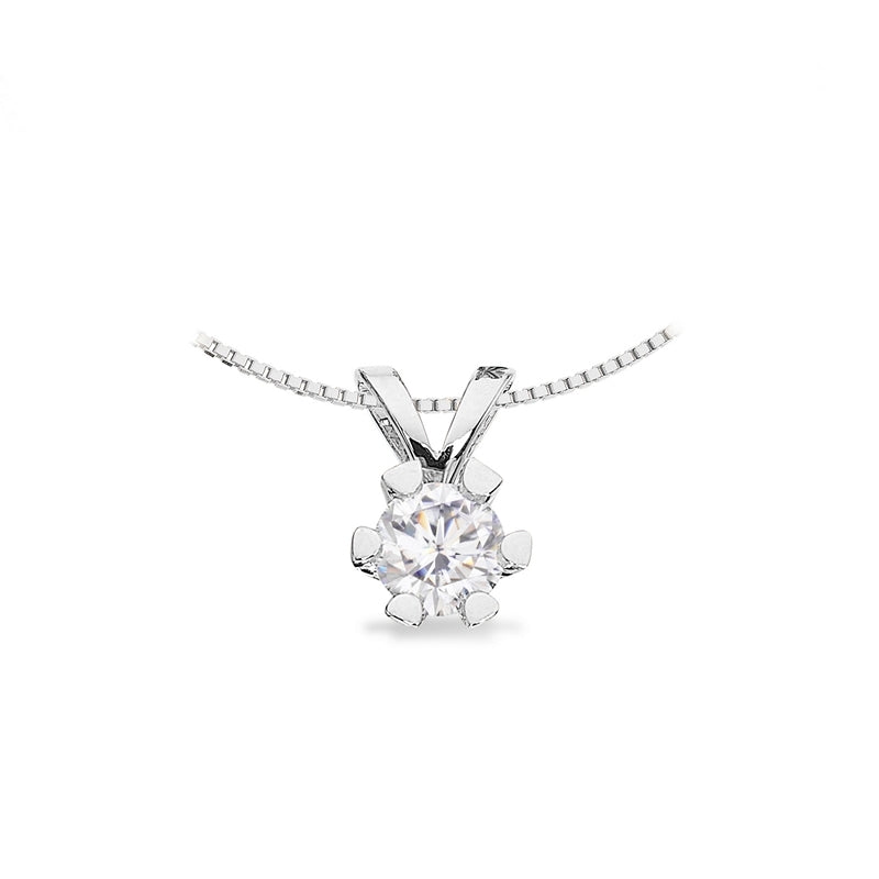 Vida Anhänger 14 kt. Weißgold mit Brillant 0,03 - 0,50 ct.