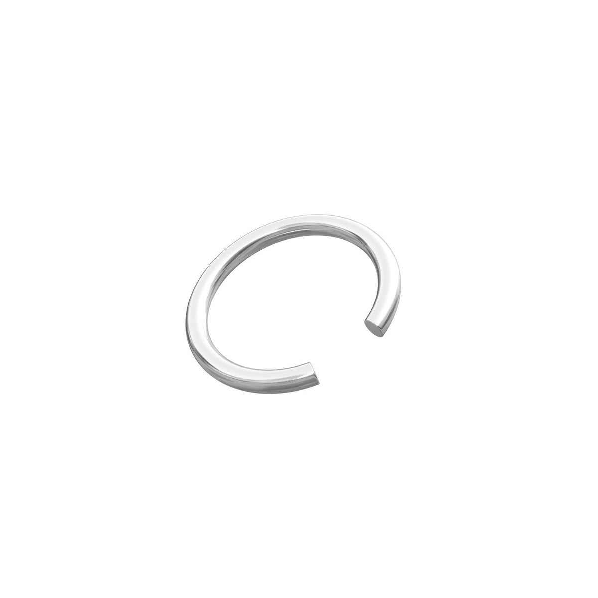 Nordahl Andersen Pierce52 ear cuff i rhodineret sterling sølv, minimalistisk åben ring til øret