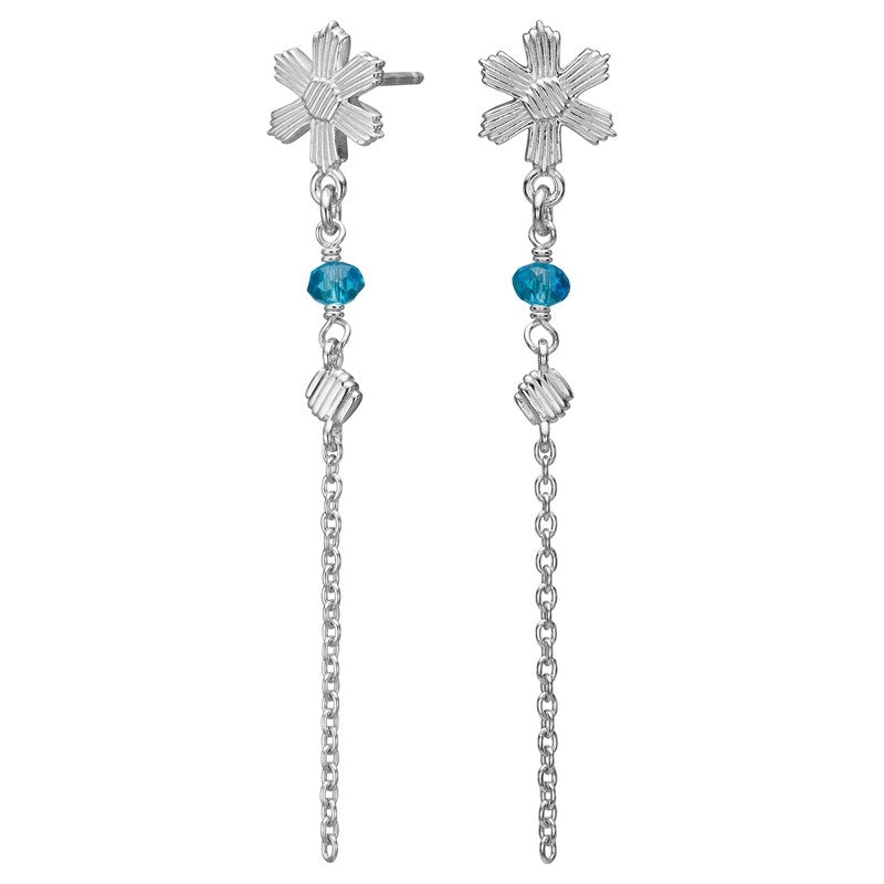 Nordahl Jewellery Blomst-ørehængere i sølv