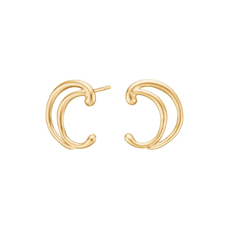 Nordahl Jewellery Øreringe i forgyldt sølv stor AURA52