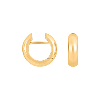 Heide Heinzendorff Stella System-Creolen aus glänzend vergoldetem Silber, 16 x 5 mm – elegante und zeitlose Creolen mit stilvoller Hochglanzoberfläche