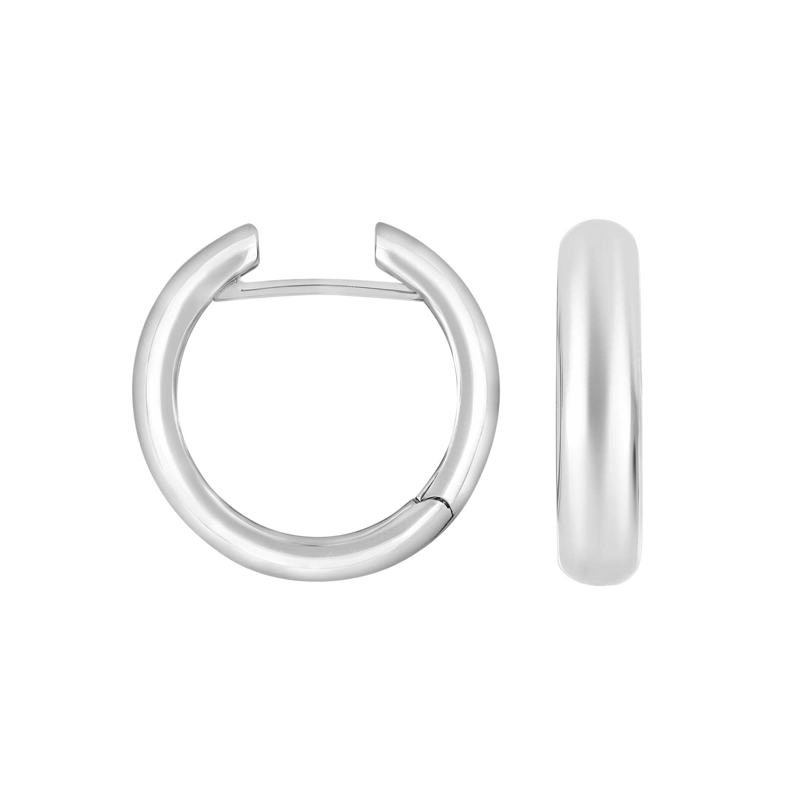 Heide Heinzendorff Ida system-creoler i rhodineret sølv med en blank, afrundet og kraftig form målende 5x22 mm.