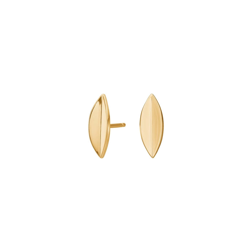 Nordahl Jewellery - LEAVE52 forgyldt sterlingsølv blad ørestikker