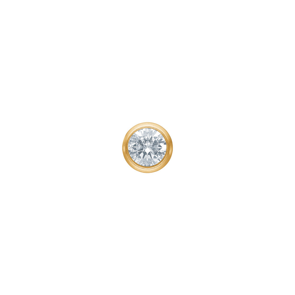 Herreørestik 7 mm i IP gold stål med zirkonia, SON of NOA