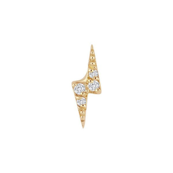 Nordahl Jewellery - PIERCE52 Labret ørestik m. lyn 14kt. guld 314 014BR5