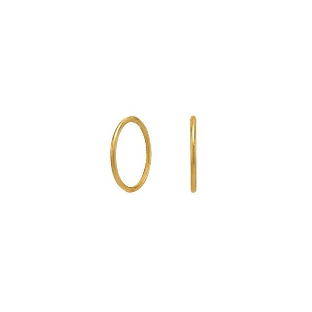 Siersbøl - 8 oder 14 kt Gold Creolen 1mm x Ø12