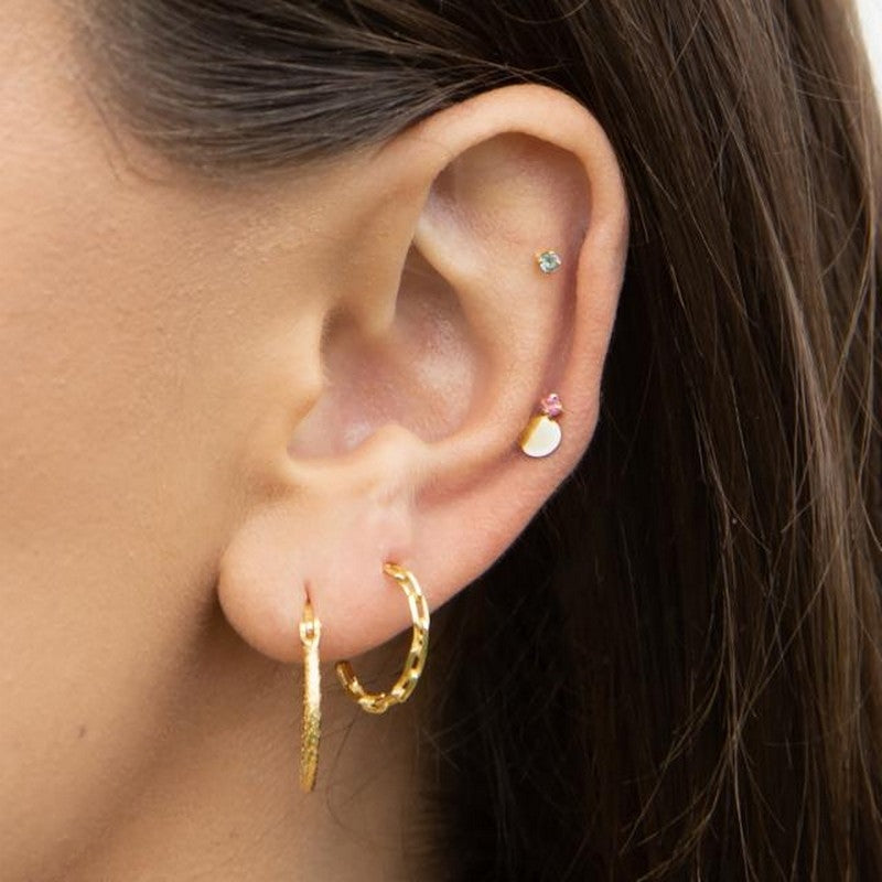 Labret Piercing smykke PIERCE52 blå 14kt. 30140120500
