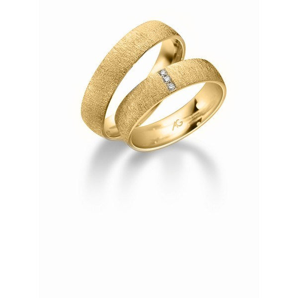 Gerstner - Vielsesringe i 14kt. guld m. 3 brillanter i alt 0,024ct.