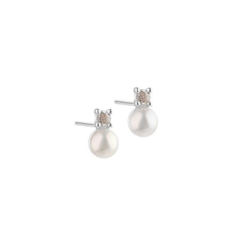 Aqua Dulce - Darling Bubbels Earstud i sterlingsølv m. perle