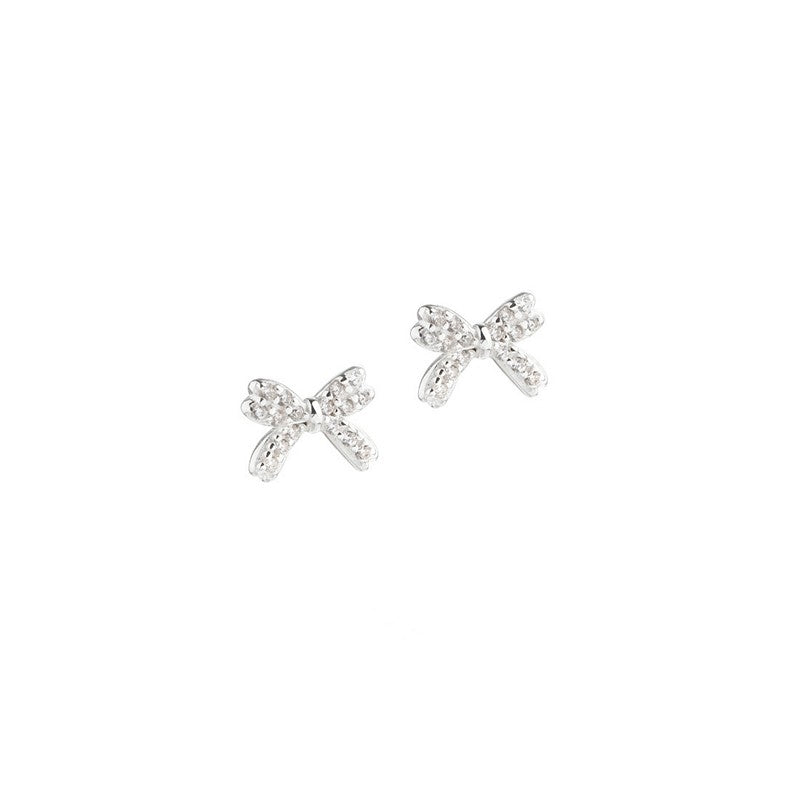 Aqua Dulce - Darling Bow Earstud i sterlingsølv