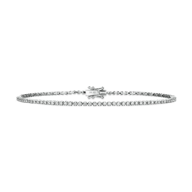 Dazzling - 14 kt. hvidguld tennis-armbånd m/ 0,55 H-W/SI