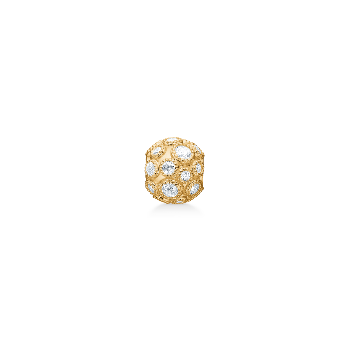 Mads Z Poetry Luxury Bead aus vergoldetem Silber mit funkelndem Zirkonia, 8 mm – ein elegantes und stilvolles Schmuckelement vom Schmuckzentrum