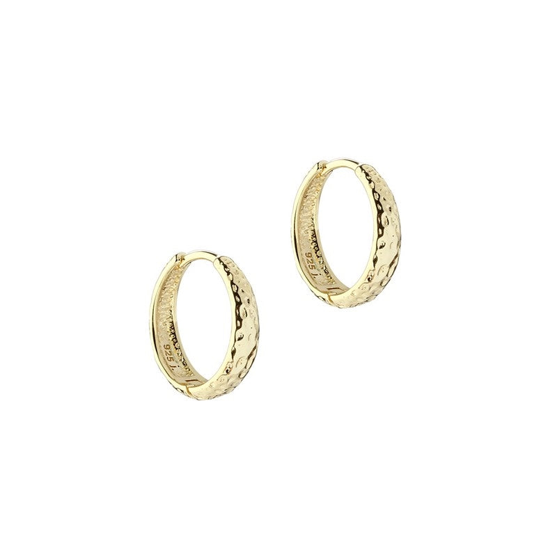 Aqua Dulce - Cappa Hoop 16mm i forgyldt sterlingsølv