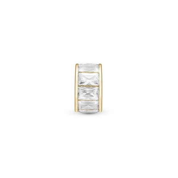White Baquette charm i forgyldt sølv | 630-G247white
