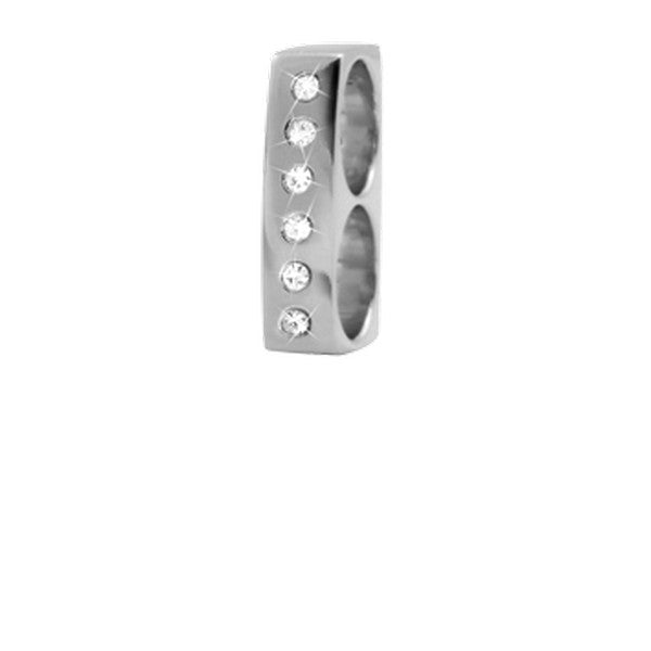 Christina Collect Silber Charms - Double Charm mit zirkonia