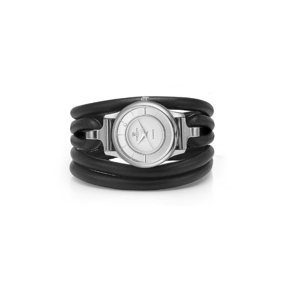Christina Collect - Kampagne Classic Uhr in Stahl & Lederarmband