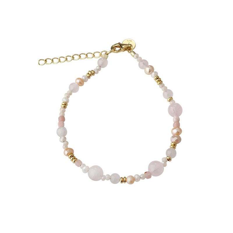 Aqua Dulce Grace Pearl Bracelet i forgyldt sølv guldcenter