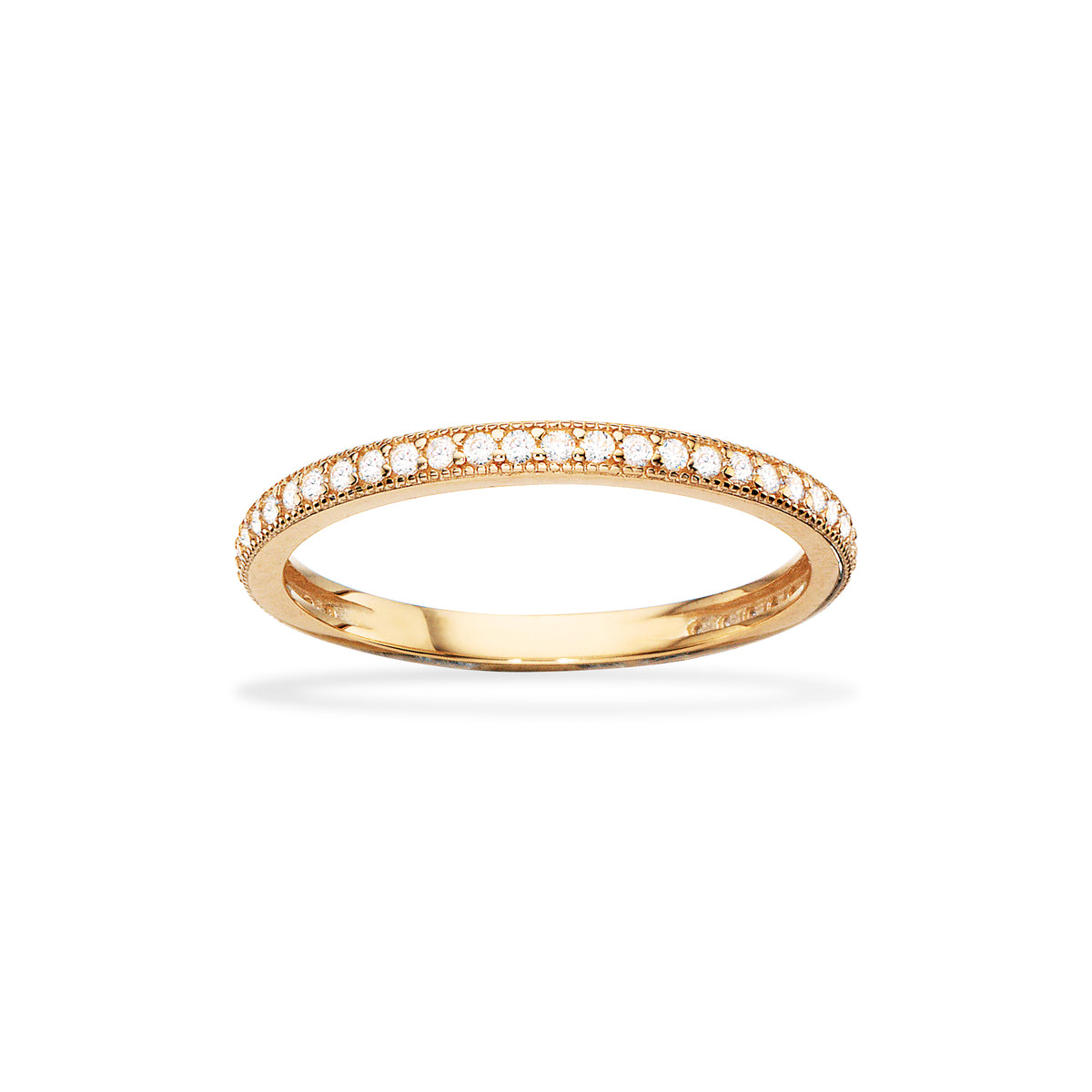 Eleganter Scrouples-Ring aus 8 Karat Gold mit funkelndem Zirkonia – ein stilvolles und zeitloses Schmuckstück vom Schmuckzentrum
