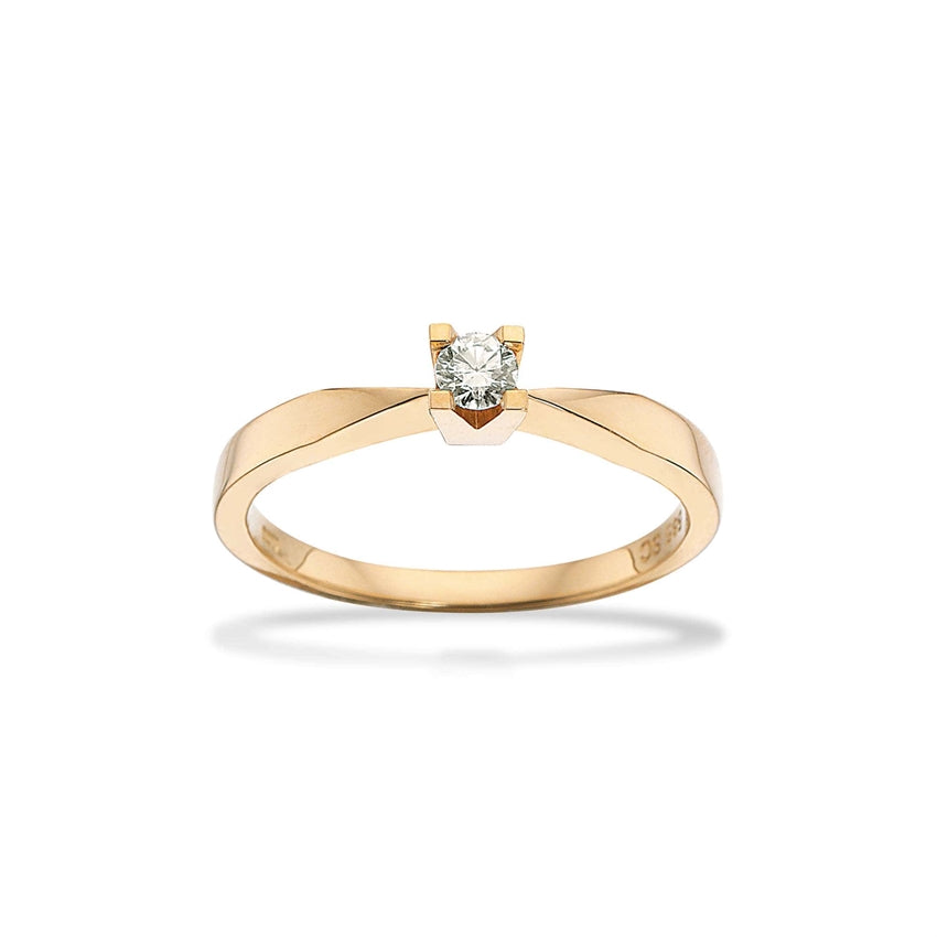 Kleopatra Ring in 14kt. Gold 0,05ct. Diamant