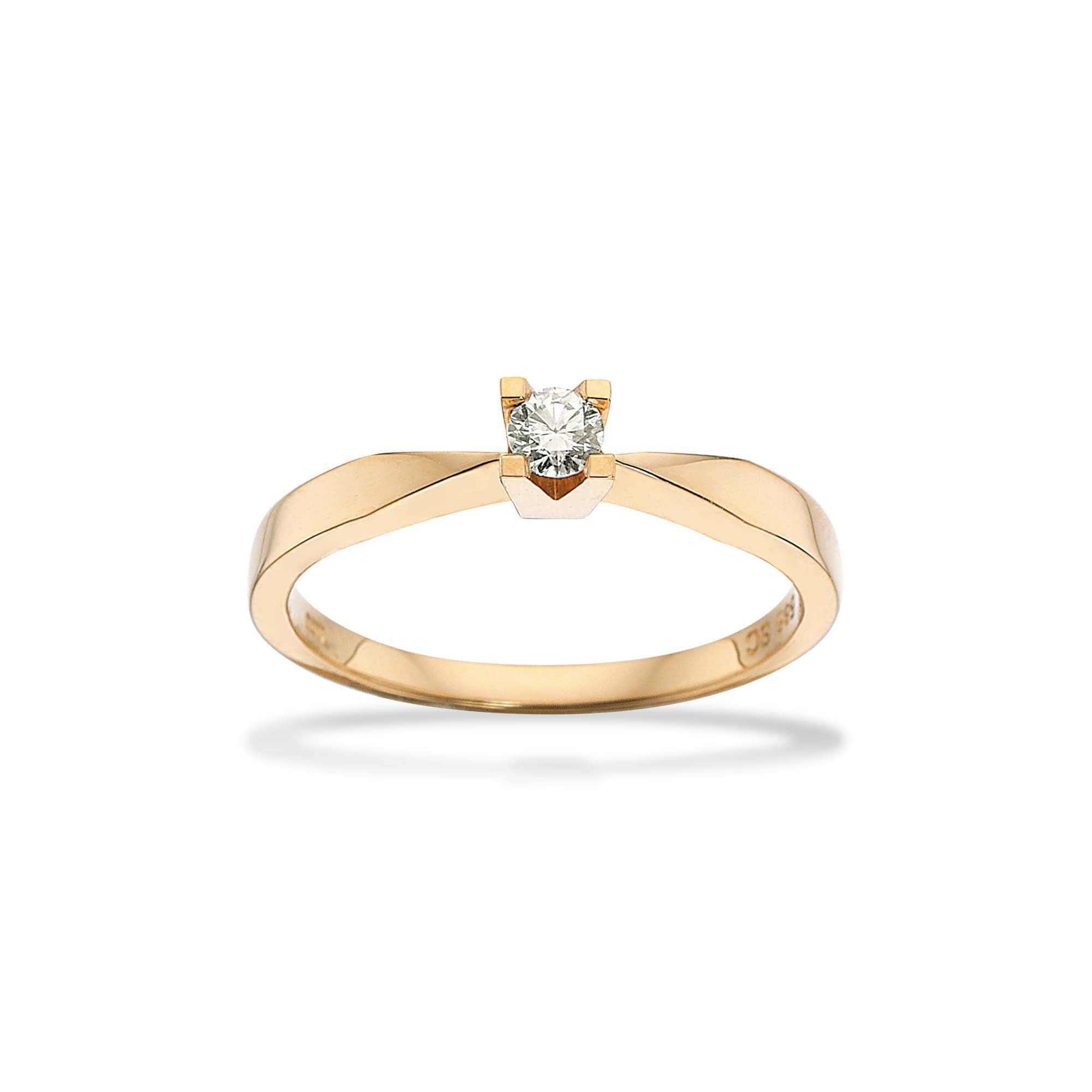 Kleopatra Ring in 14kt. Gold 0,05ct. Diamant