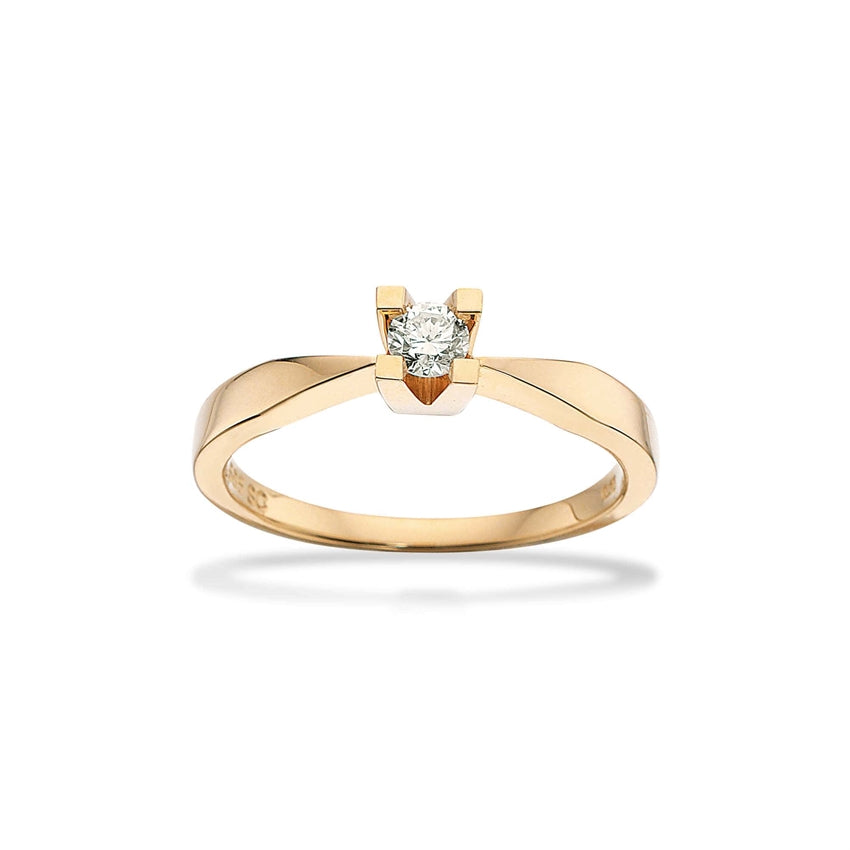 Kleopatra Ring in 14kt. Gold 0,05ct. Diamant